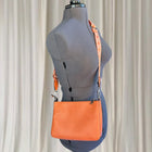 Louenhide Crossbody Bag - Stylish Patterned Strap in Vibrant Orange - Image 3