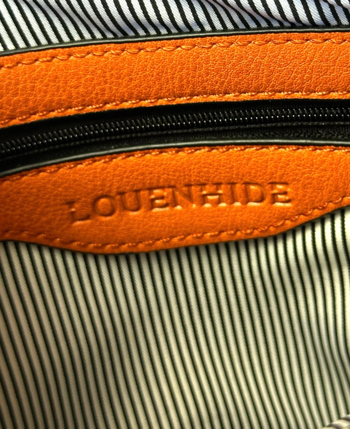 Louenhide Crossbody Bag - Stylish Patterned Strap in Vibrant Orange - Image 6