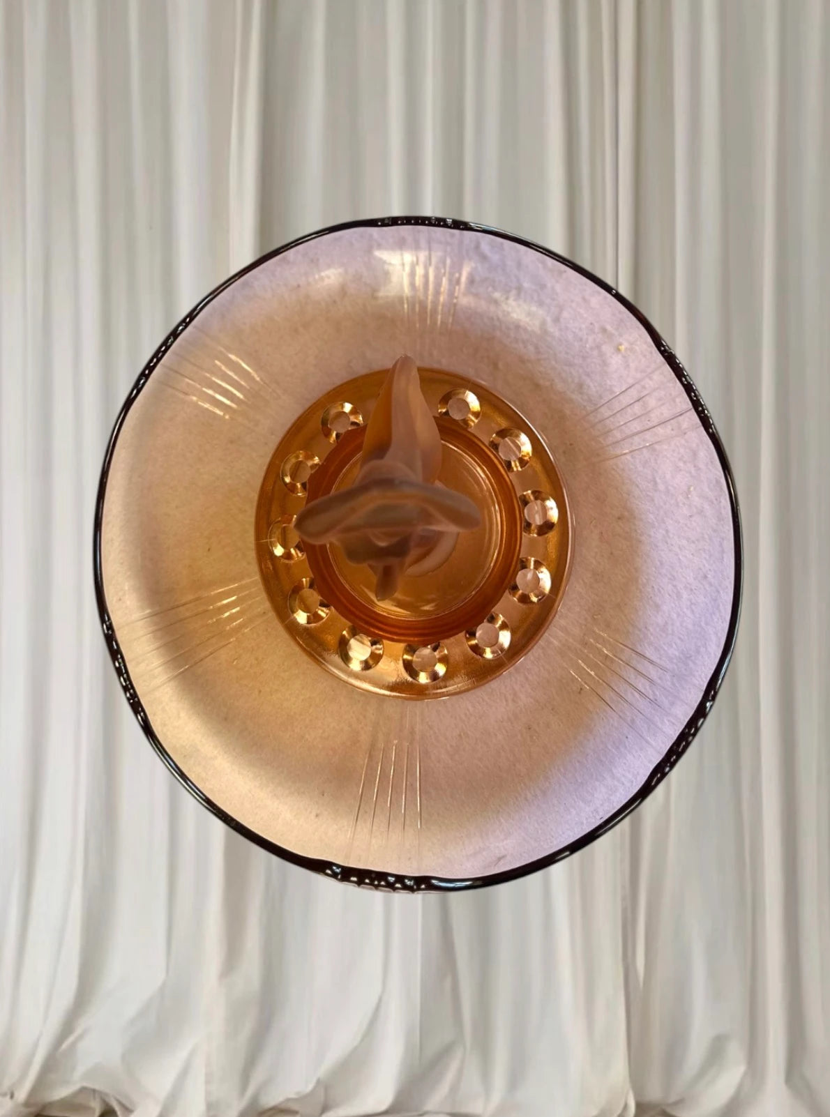 Vintage Art Deco Depression Glass Float Bowl Splash Josef Inwald Czech - Image 5