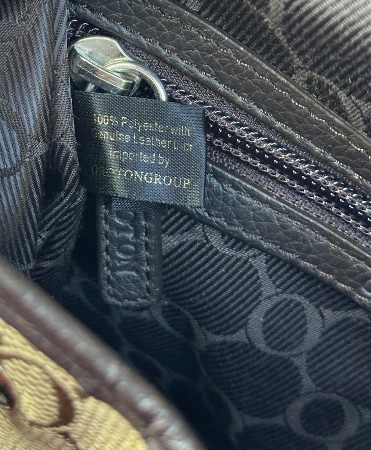 Oroton Rare Vintage Monogram Backpack - Beige And Brown Luxury Accessory - Image 7