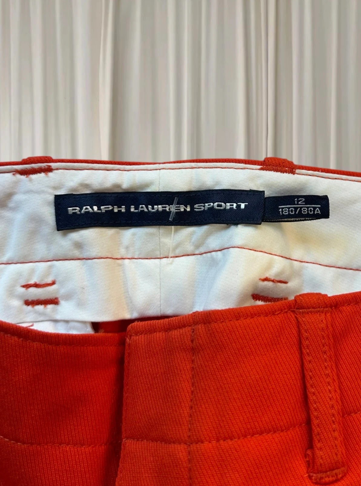 Ralph Lauren Women's Orange Riding Pants -Suede Knee Patch 12AU - Image 5