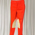 Ralph Lauren Women's Orange Riding Pants -Suede Knee Patch 12AU - Image 3