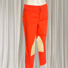 Ralph Lauren Women's Orange Riding Pants -Suede Knee Patch 12AU - Image 2