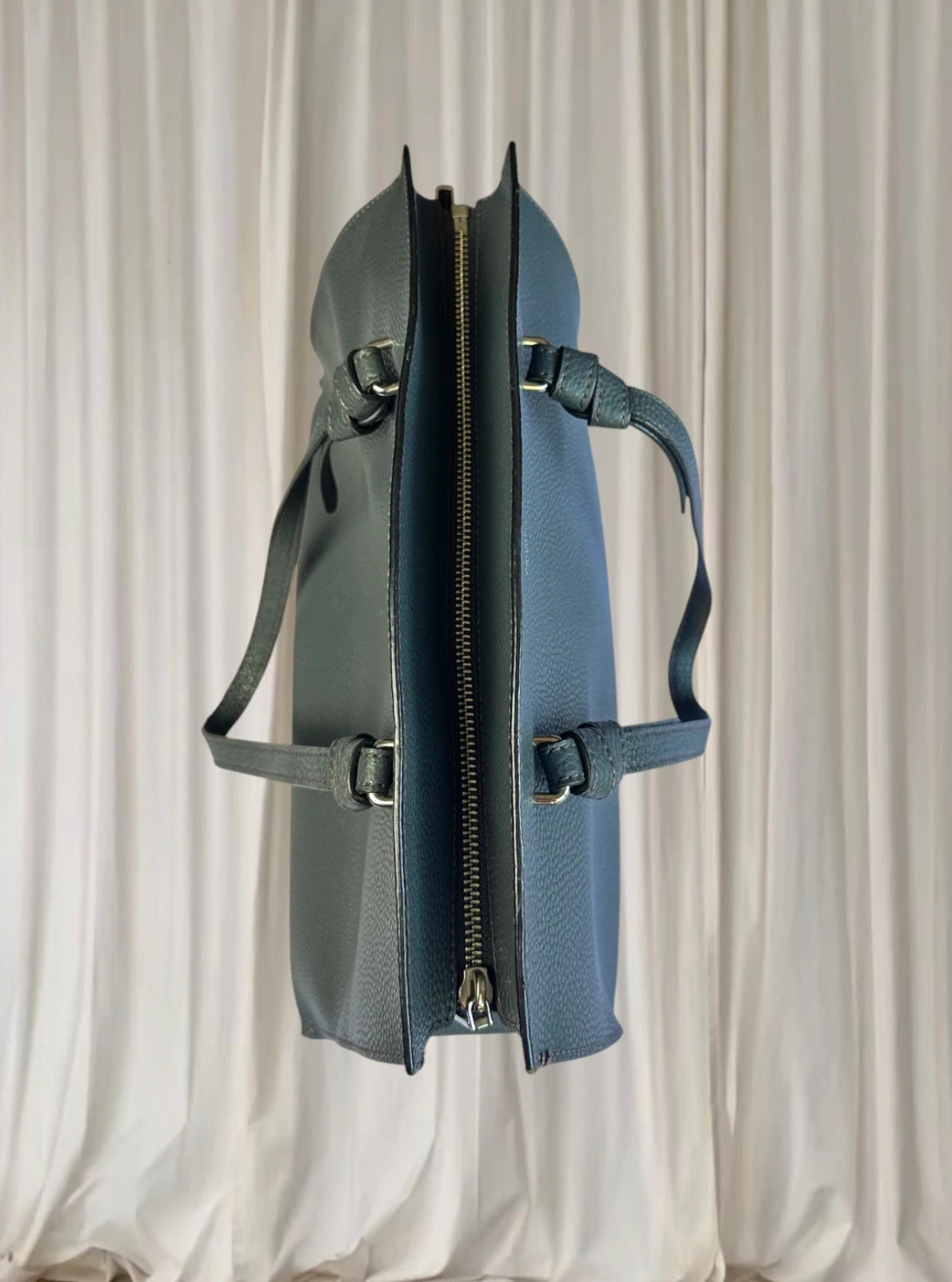 Oroton Estate Large Tote Handbag - Premium Pebbled Leather Grey  - Image 5