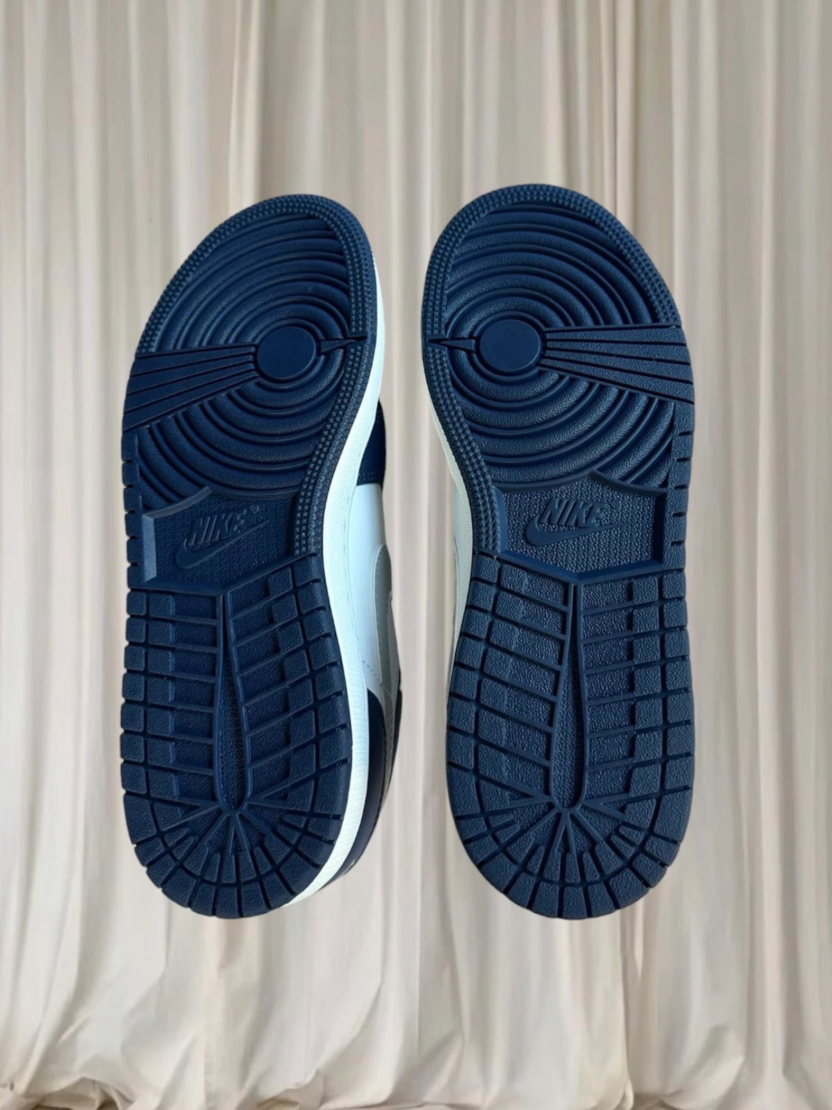 Nike Air Jordan 1 Low Sneakers - Midnight Navy and Grey US 5Y NEW - Image 7