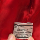 Perruzi Italian Vintage Leather Jacket -Red Women's Classic Zip-Up M - Image 7
