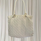 Witchery Quilted Leather Tote Bag - Elegant Beige Everyday Carry Bag - Image 2