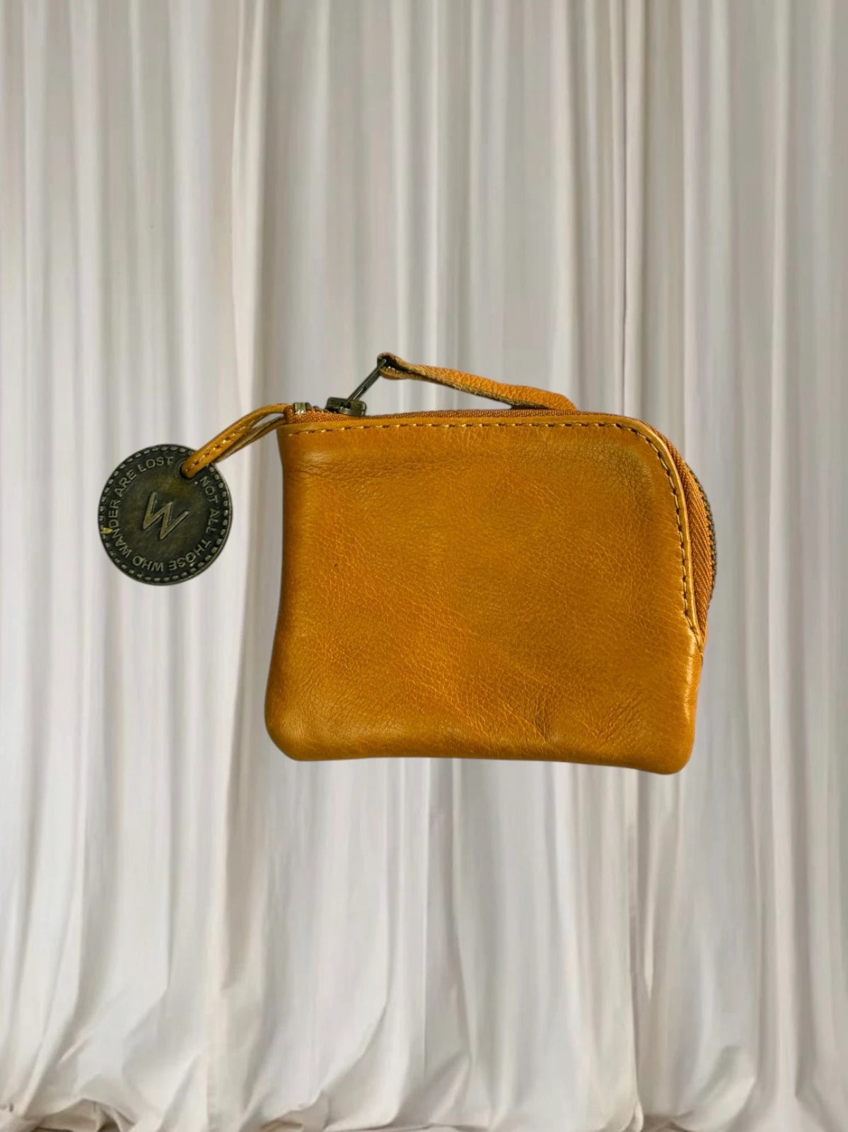 Wanderers Leather Coin Purse - Boho Tan Pouch - Image 2