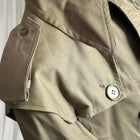 Vintage Spanish Army Military Trench Coat - Double-Breasted Olive Drab L - Image 4
