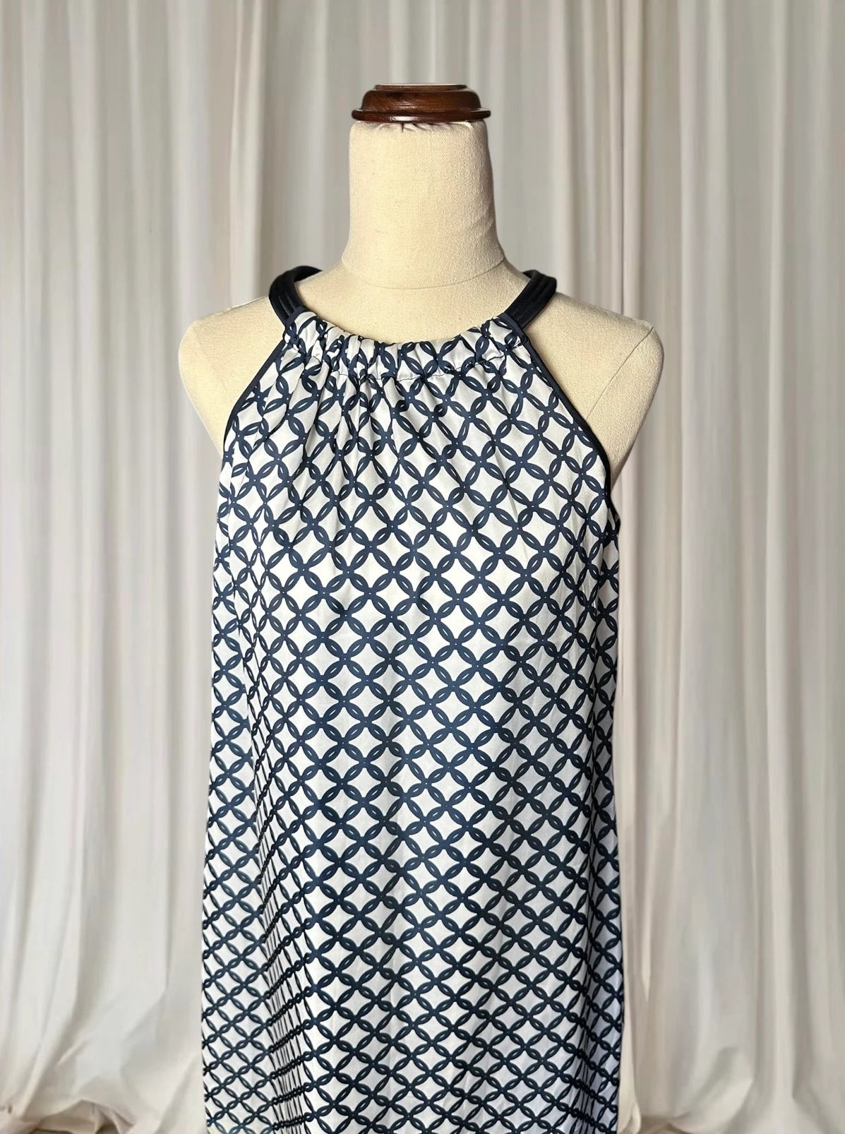 Jane Lamerton Geometric La Mer Print Halter Dress - AU10 NEW - Image 2