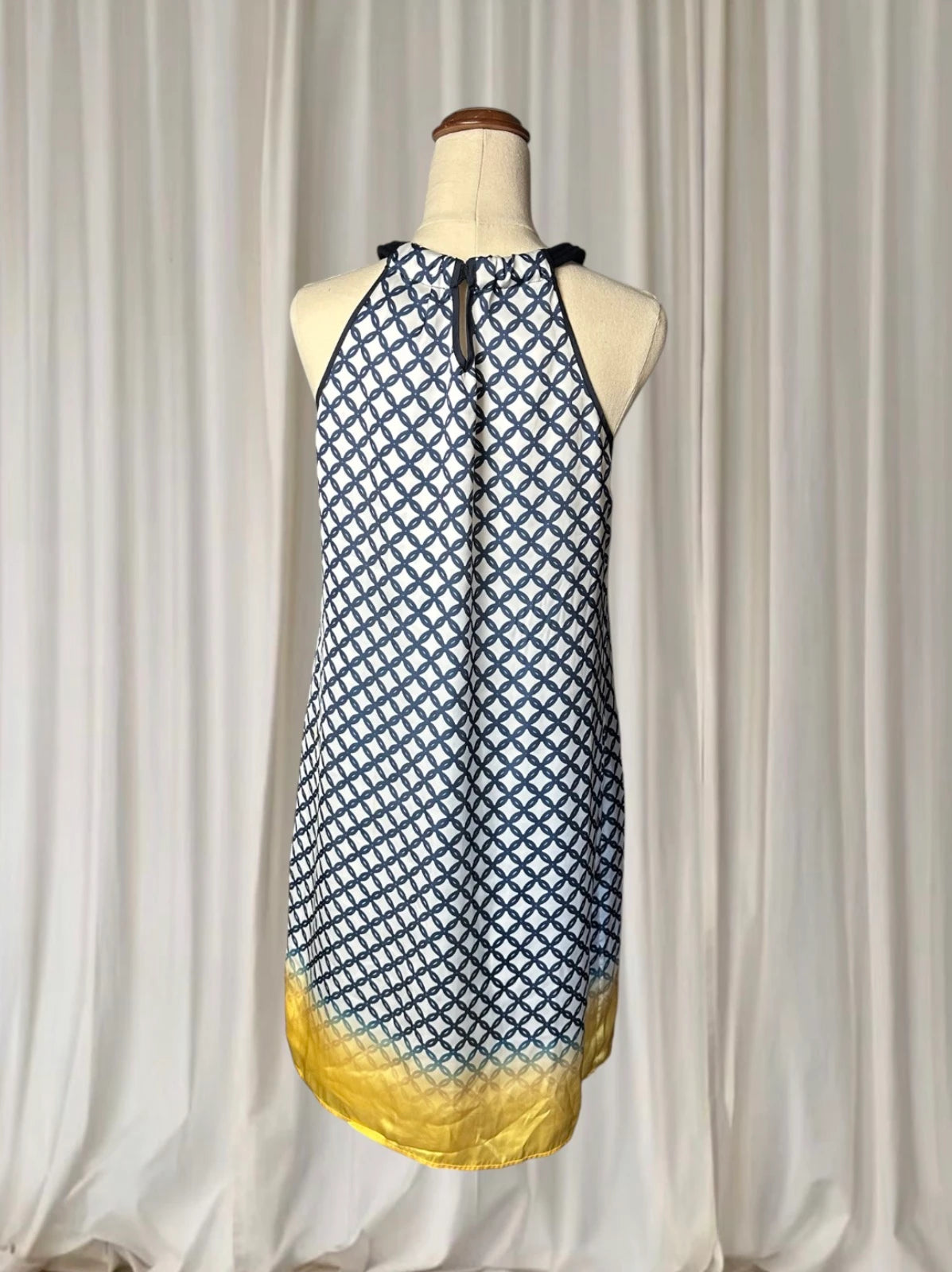 Jane Lamerton Geometric La Mer Print Halter Dress - AU10 NEW - Image 4