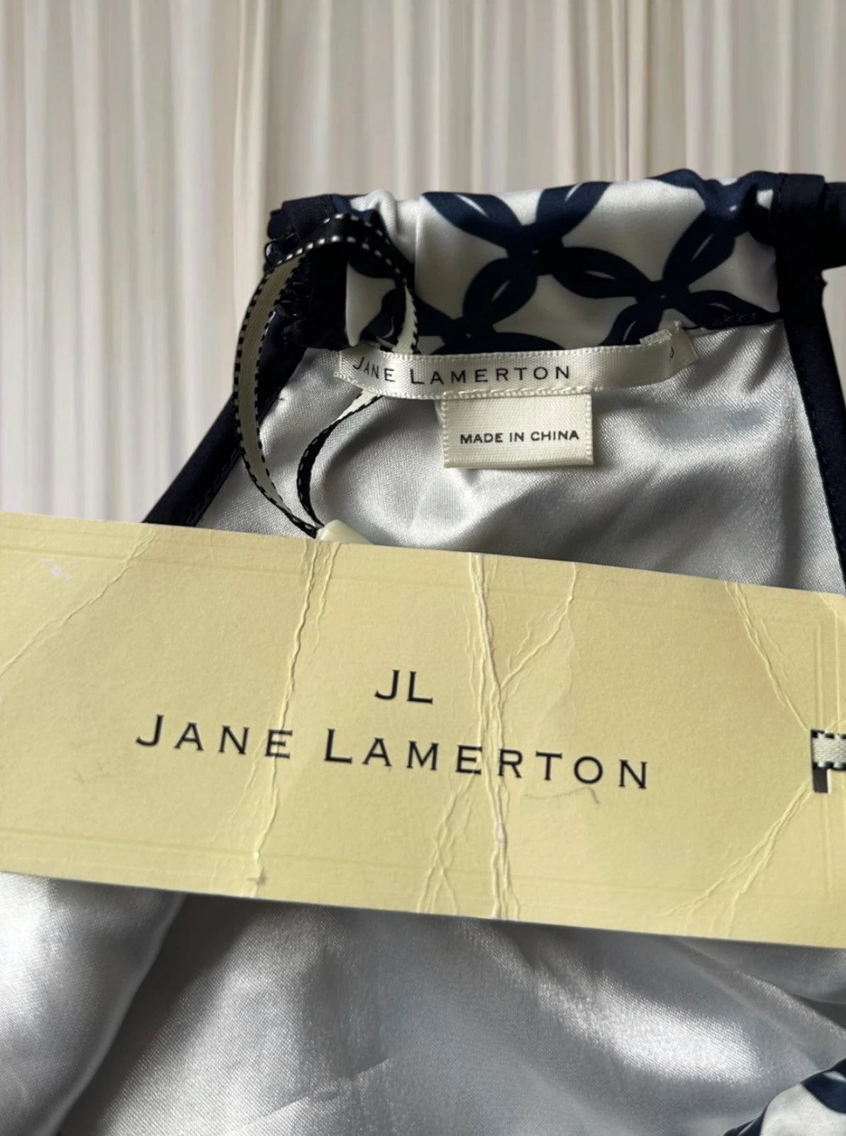 Jane Lamerton Geometric La Mer Print Halter Dress - AU10 NEW - Image 6