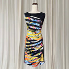 Joseph Ribkoff Women's Floral Cut-Out Cocktail Midi Dress Size 10 - Image 1