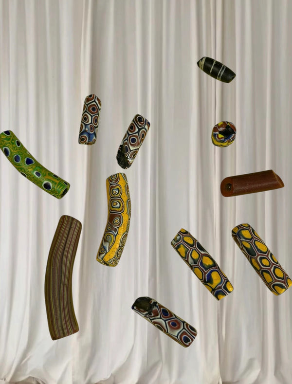 Antique African Trade Beads - Venetian Millefiori & African Photographs - Image 1