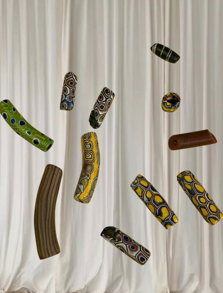 Antique African Trade Beads - Venetian Millefiori & African Photographs - Image 1