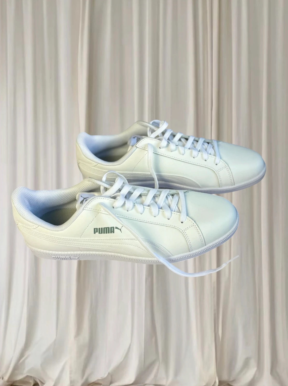 Puma Smash V2 Sneakers Classic White Everyday Trainers Mens UK 12 NEW - Image 1
