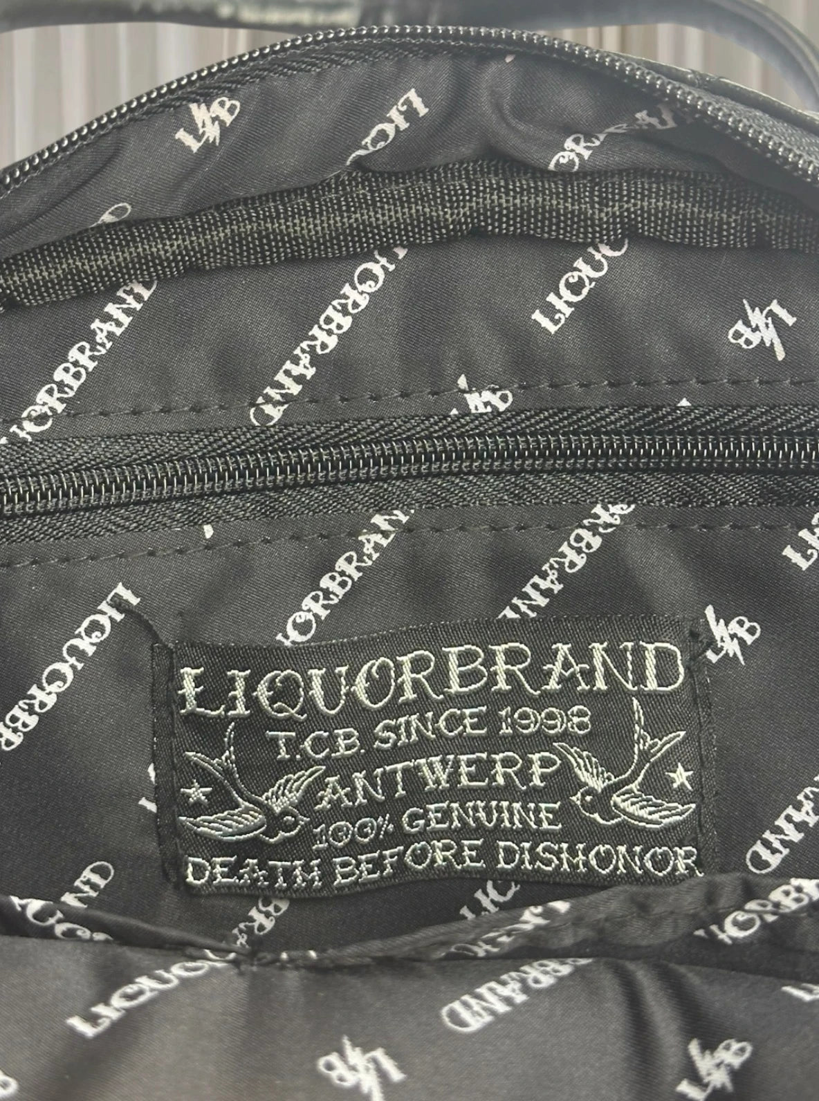 Rare Rockabilly Liquorbrand Antwerp Alternative Tattoo Print Bowling Bag - Image 6