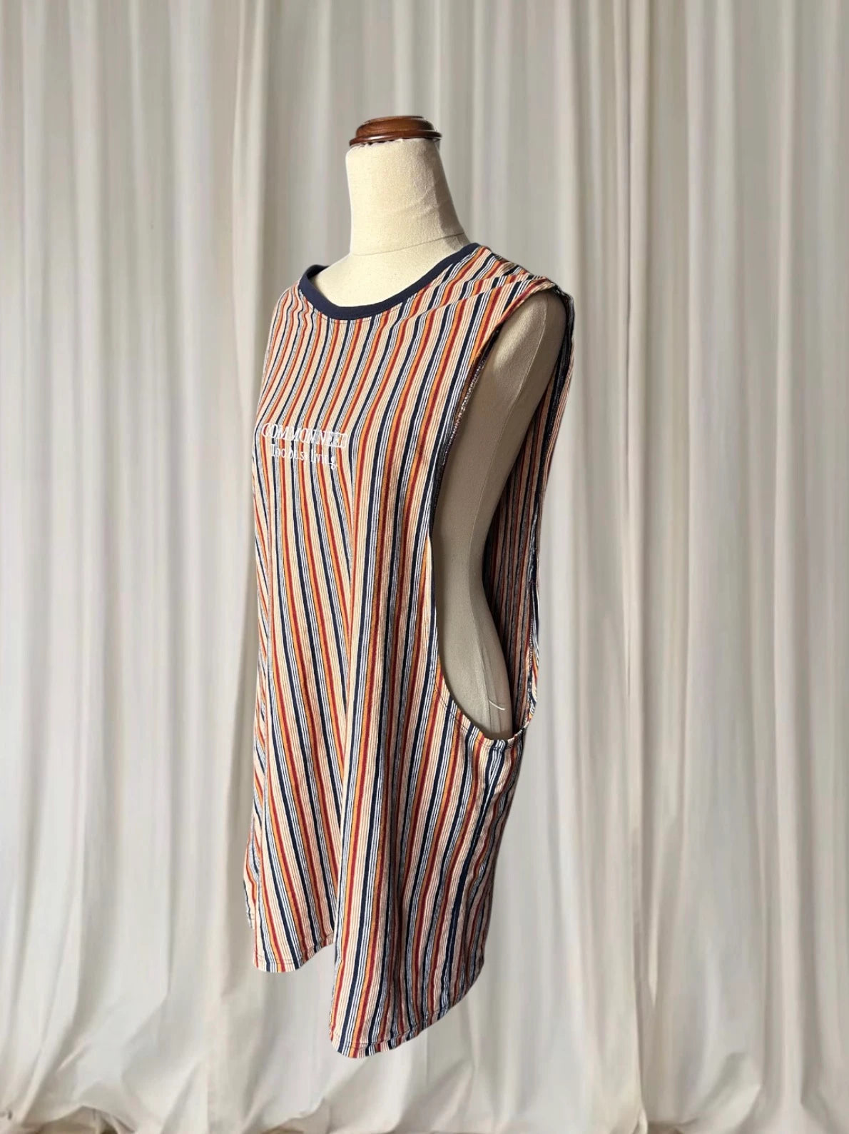 Common Need Striped Sleeveless Tank Shirt - Casual Summer Style Unisex L - Image 4