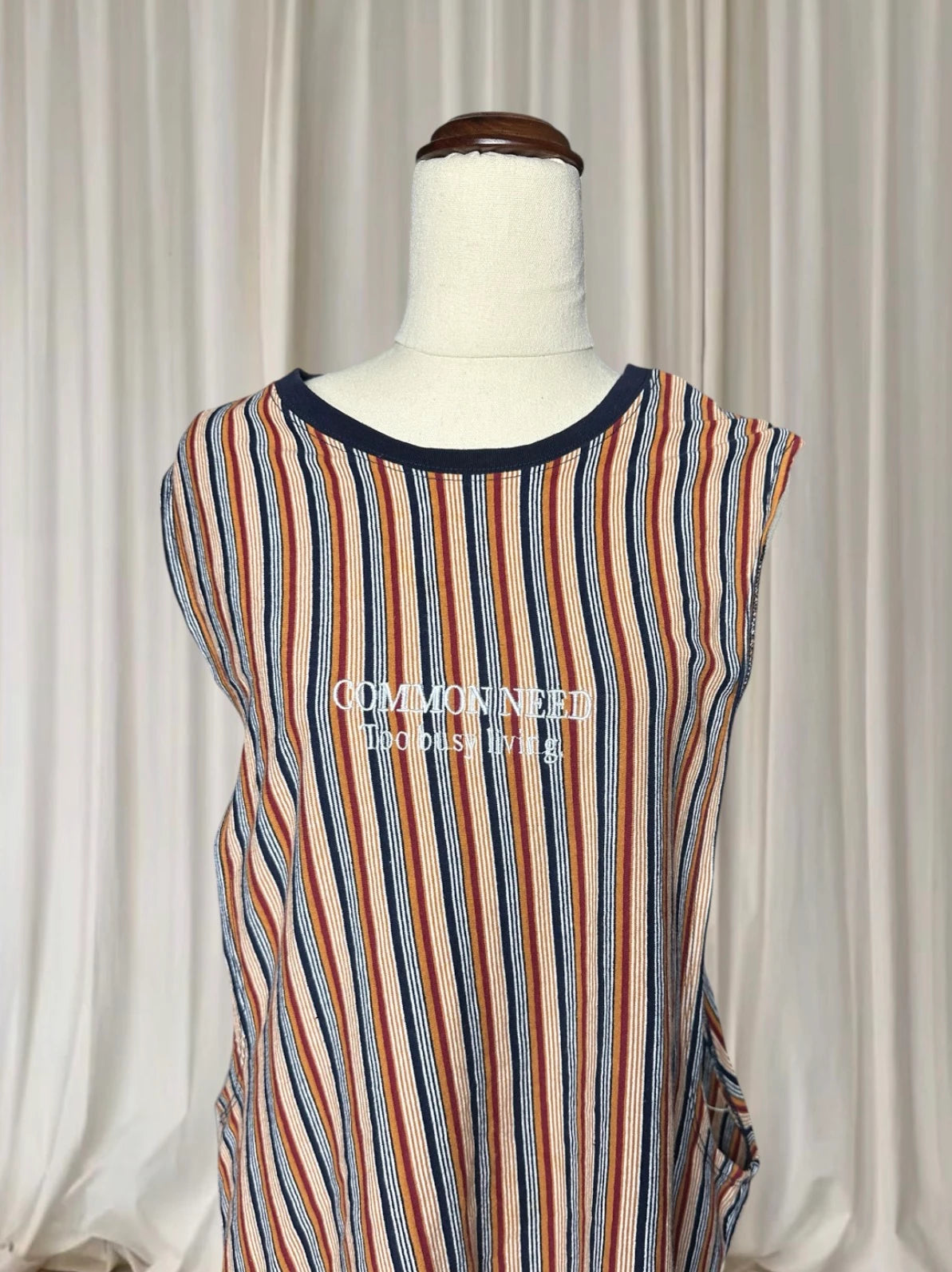 Common Need Striped Sleeveless Tank Shirt - Casual Summer Style Unisex L - Image 5