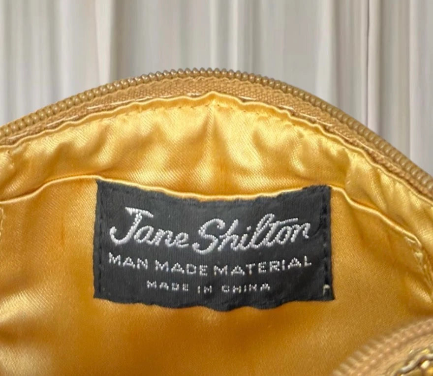 Vintage Jane Shilton 80s Gold Mesh Barrel Handbag - Elegant Evening Purse - Image 7
