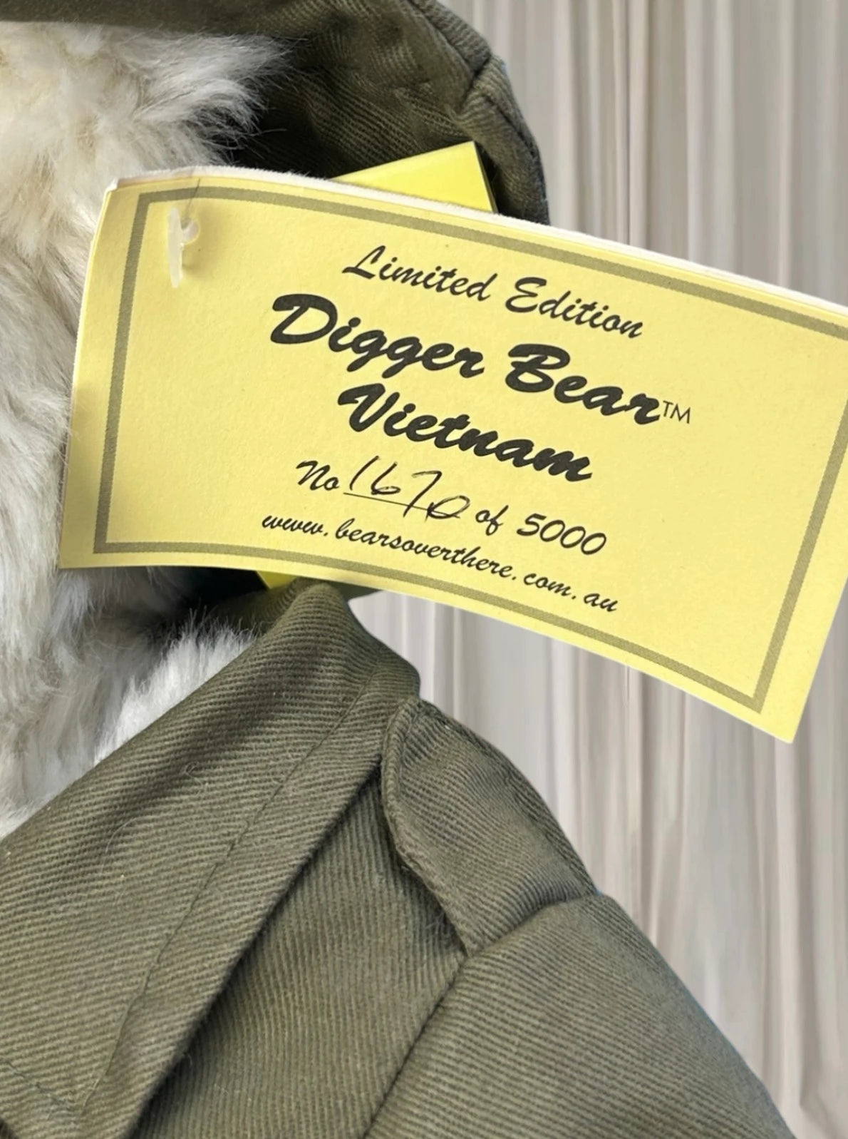 Rare Digger Bear Vietnam War Teddy Bear - Military Plush Bears Over There  - Image 4