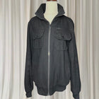 Mossimo Wool Blend Bomber Jacket - Black Funnel Neck Style M - Image 1