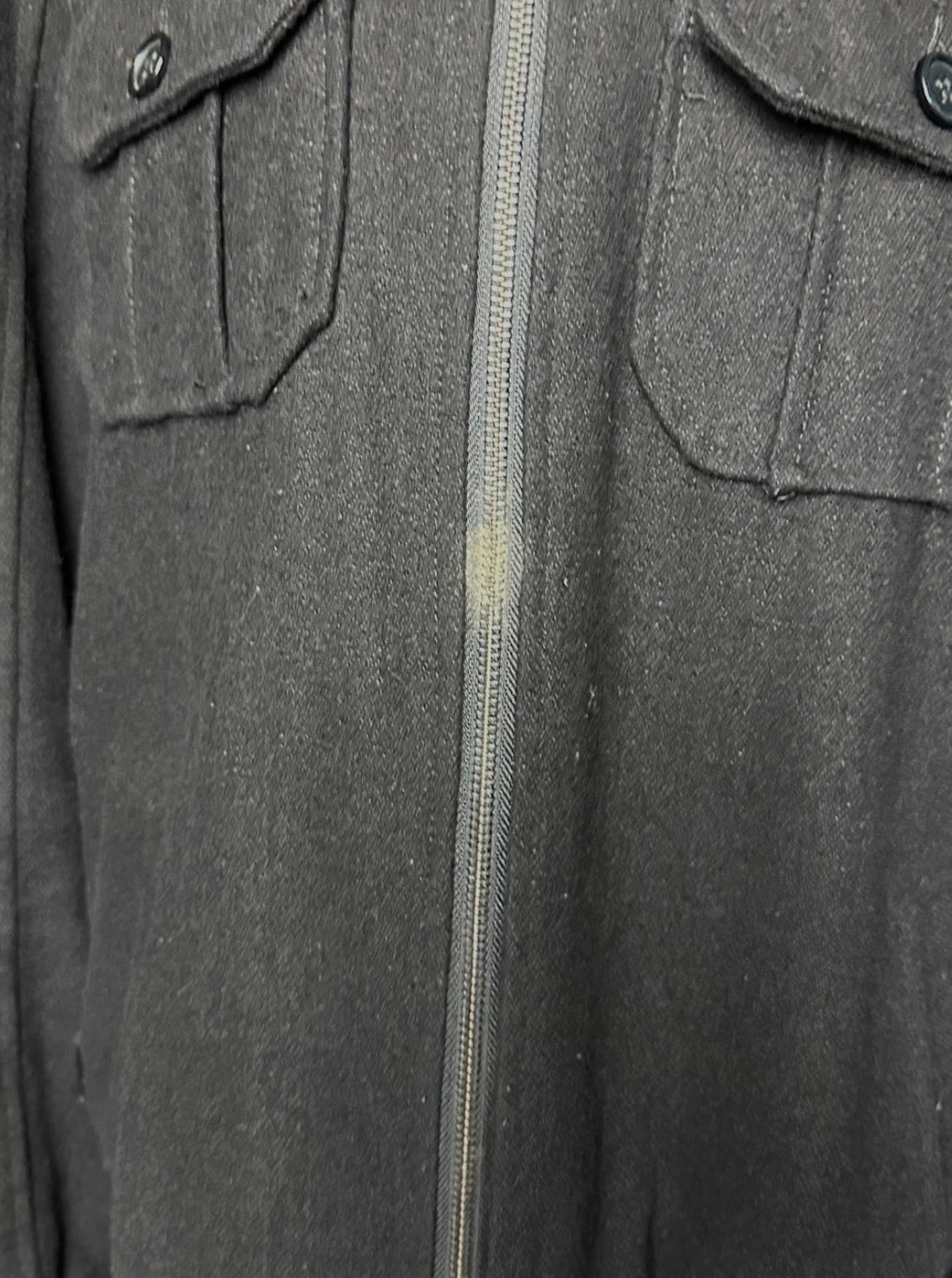 Mossimo Wool Blend Bomber Jacket - Black Funnel Neck Style M - Image 8