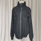 Mossimo Wool Blend Bomber Jacket - Black Funnel Neck Style M - Image 2