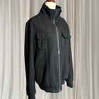 Mossimo Wool Blend Bomber Jacket - Black Funnel Neck Style M - Image 4
