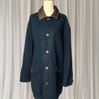 R.M.Williams Vintage Barn Coat - Navy With Leather Collar L - Image 4