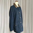 R.M.Williams Vintage Barn Coat - Navy With Leather Collar L - Image 3