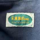 R.M.Williams Vintage Barn Coat - Navy With Leather Collar L - Image 6