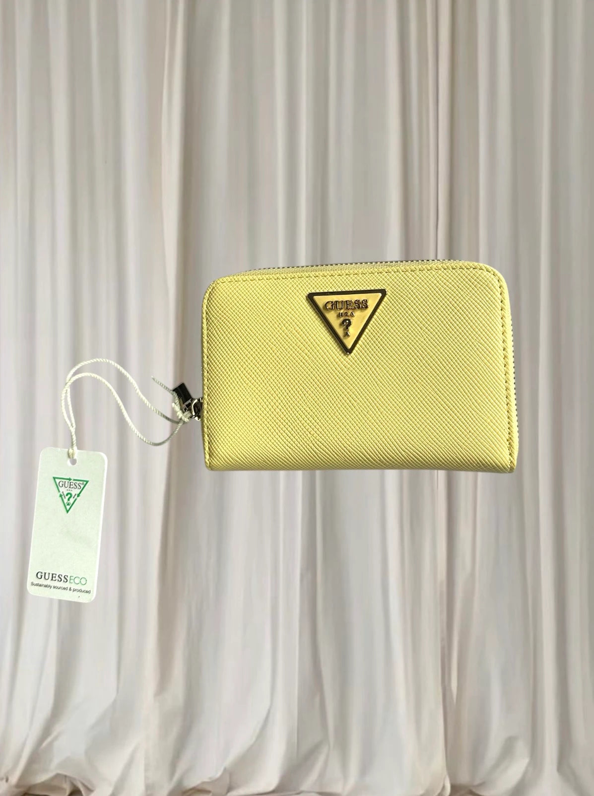 GUESS Laurel II Zip-Around Wallet Small - Soft Yellow BNWT  - Image 1