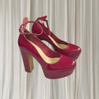 Wittner Platform Heels - Bold Magenta Zaiqee Patent Leather Y2K EU37 - Image 1