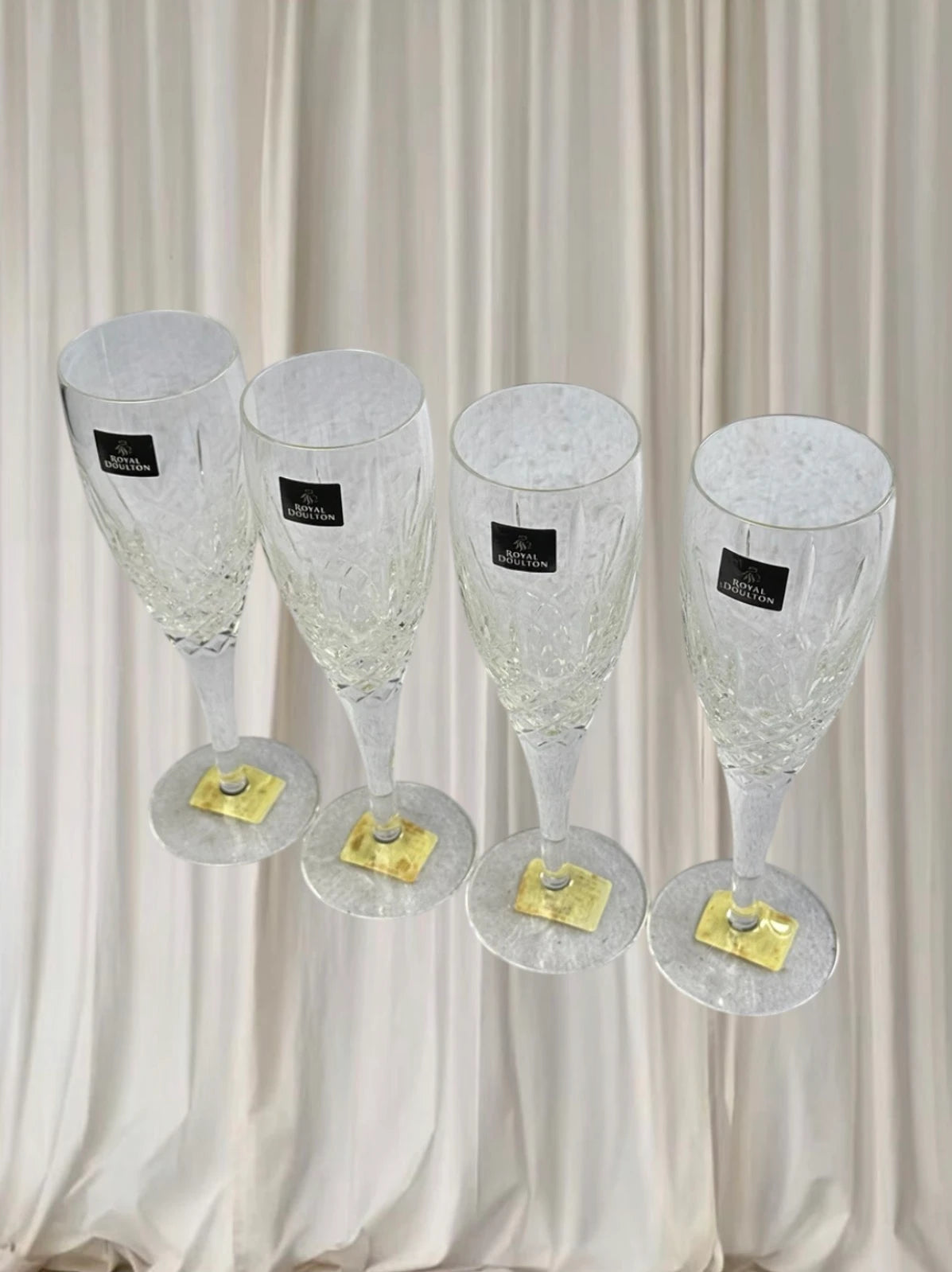 Royal Doulton Dorchester Crystal Flute Set - 4-Piece Crystal Collection - Image 4