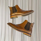 Julius Marlow Scuttle Leather Boots - Men's Western Tan Dress Boots AU 9.5 - Image 3