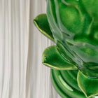Italian Ceramic Pigna Artichoke Finial Statues - Set Of Two Green Home Decor - Image 6