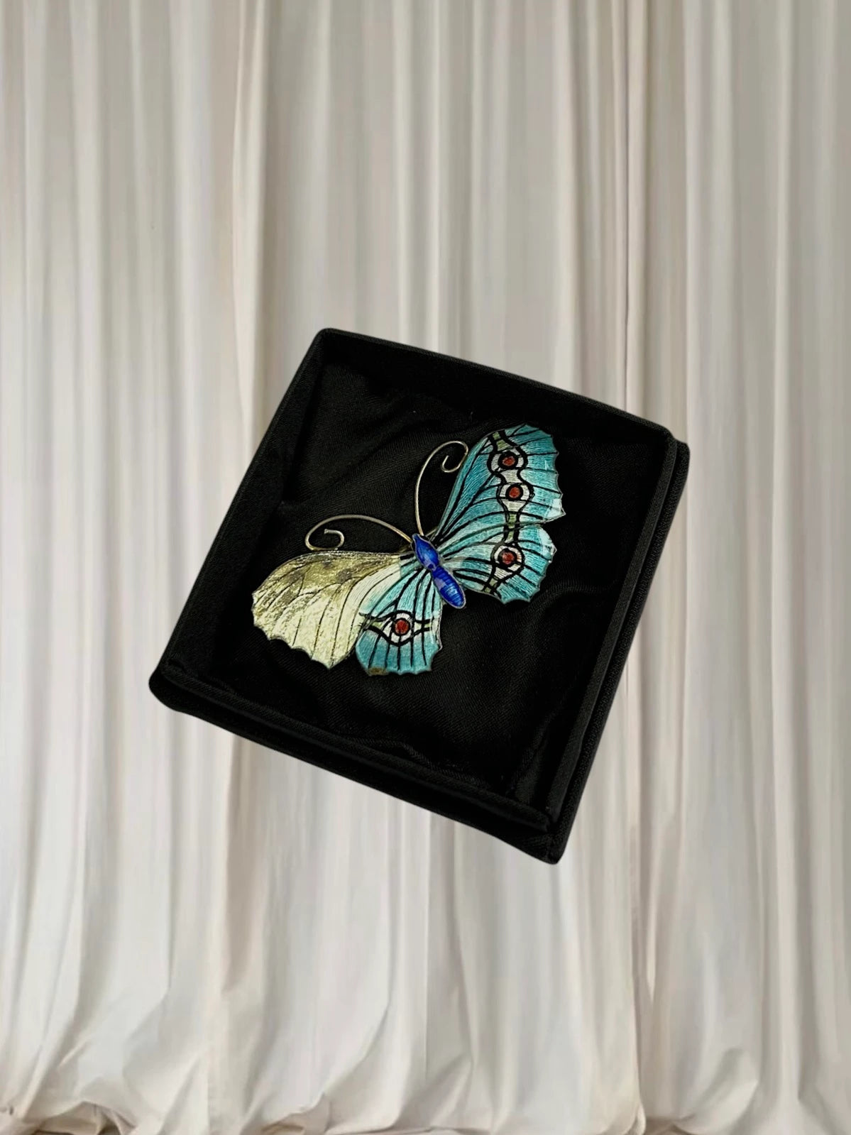 Vintage David Andersen Norwegian Sterling Silver Enamel Butterfly Brooch - Image 2