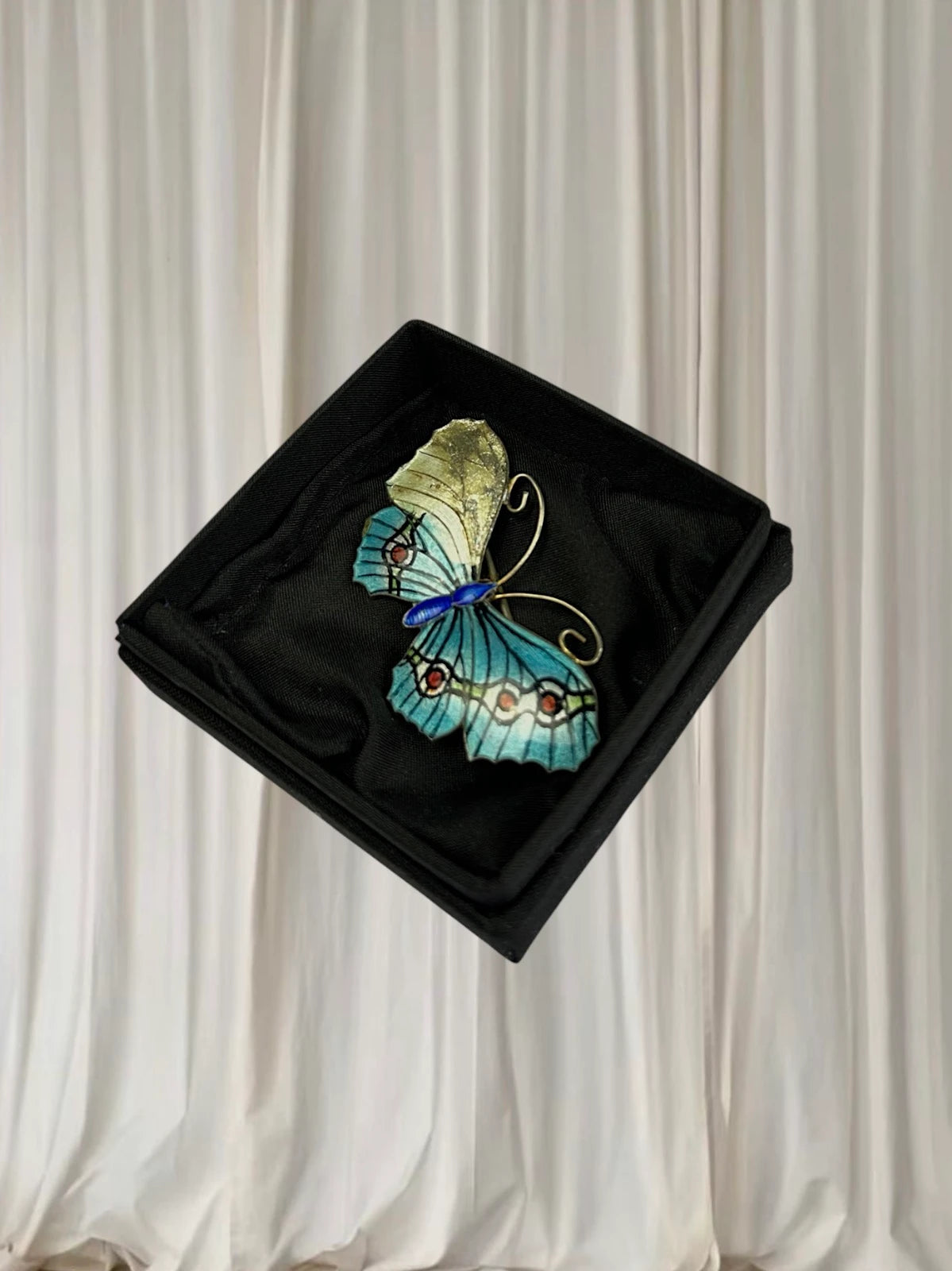 Vintage David Andersen Norwegian Sterling Silver Enamel Butterfly Brooch - Image 3