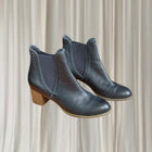 Django & Juliette Chelsea Boots - Black Leather Block Heels 41 - Image 2