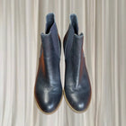 Django & Juliette Chelsea Boots - Black Leather Block Heels 41 - Image 3
