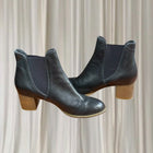 Django & Juliette Chelsea Boots - Black Leather Block Heels 41 - Image 4