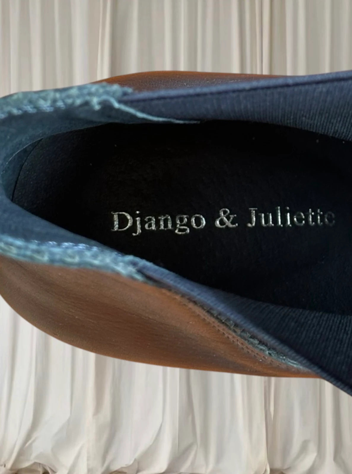 Django & Juliette Chelsea Boots - Black Leather Block Heels 41 - Image 7