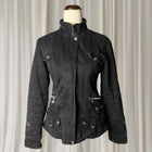 Vintage Grunge Fu Hua Nian Utility Field Jacket - Black Layering Piece S - Image 1