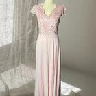Review Eternity Maxi Dress Formal -  Blush Pink Lace Bodice AU10 NEW - Image 1