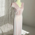 Review Eternity Maxi Dress Formal -  Blush Pink Lace Bodice AU10 NEW - Image 3