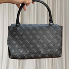 GUESS Monogram Grey Top Handle Bag - Iconic Logo Print - Image 2