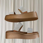 Novo Rhinestone Platform Slide Sandals - Sparkling Silver AU 7 - Image 5