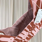 D.Kelly Japan Rabbit Bunny Knit Tote Bag - Pink and Brown Checkerboard. Miffy Style - Image 2