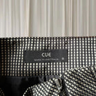 Cue Gingham Peplum Pencil Skirt - Tailored Black and White Check AU6 XS - Image 6